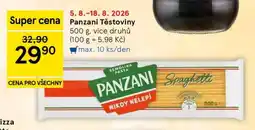 Tesco Panzani Těstoviny nabídka