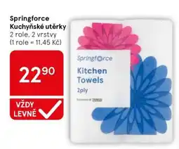 Tesco Springforce Kuchyňské utěrky nabídka