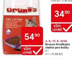 Tesco Brunos Hrudkující stelivo pro kočky nabídka