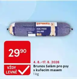 Tesco Brunos Salám pro psy s kuřecím masem nabídka