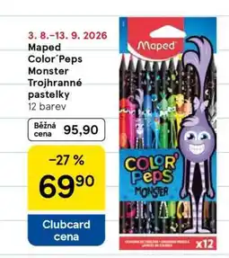 Tesco Maped Color'Peps Monster Trojhranné pastelky nabídka