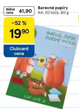 Tesco Barevné papíry nabídka