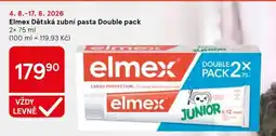 Tesco Elmex Dětská zubní pasta Double pack nabídka