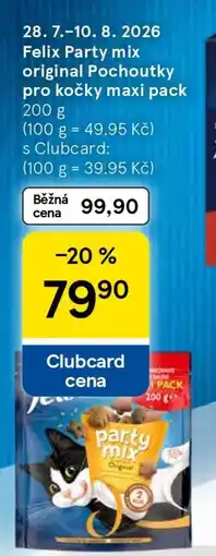 Tesco Felix Party mix original Pochoutky pro kočky maxi pack nabídka