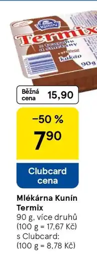 Tesco Mlékárna Kunín Termix nabídka