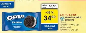 Tesco Oreo Sandwich zmrzlina nabídka
