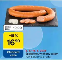 Tesco Špekáčkový točený salám nabídka