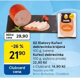 Tesco DZ Klatovy Kuřecí debrecínka krájená nabídka
