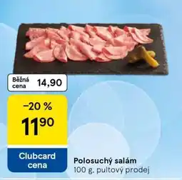 Tesco Polosuchý salám nabídka