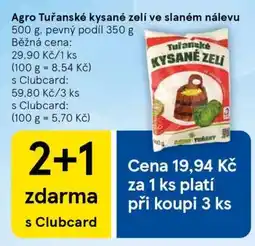 Tesco Agro Tuřanské kysané zelí ve slaném nálevu nabídka