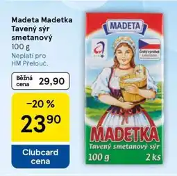 Tesco Madeta Madetka Tavený sýr smetanový nabídka
