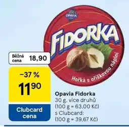 Tesco Opavia Fidorka nabídka