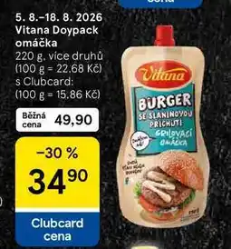 Tesco Vitana Doypack omáčka, 220 g, více druhů nabídka