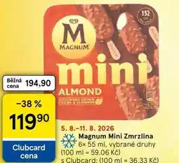 Tesco Magnum Mini Zmrzlina, 6x 55 ml, vybrané druhy nabídka