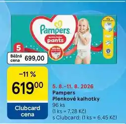 Tesco Pampers Plenkové kalhotky, 96 ks nabídka