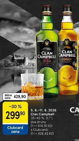Tesco Clan Campbell 35-40 % nabídka