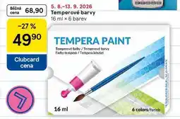 Tesco Temperové barvy, 16 ml × 6 barev nabídka
