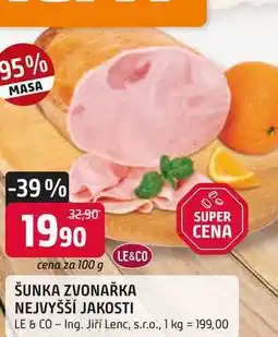 Trefa LE&CO ŠUNKA ZVONAŘKA NEJVYŠŠÍ JAKOSTI nabídka