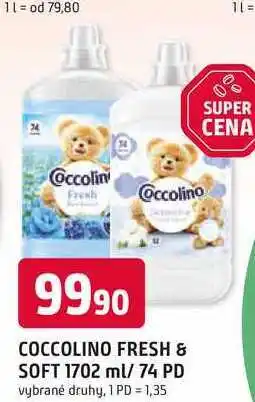 Trefa COCCOLINO FRESH & SOFT 1702 ml/ 74 PD nabídka