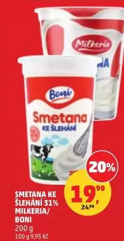 Penny Market Smetana ke šlehání 31% milkeria/ boni nabídka