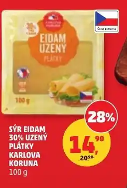 Penny Market Sýr eidam 30% uzený plátky karlova koruna nabídka