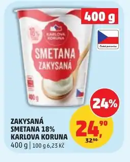 Penny Market Zakysaná smetana 18% karlova koruna nabídka