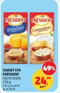 Penny Market Tavený sýr président nabídka