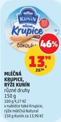 Penny Market Mléčná krupice, rýže kunín nabídka