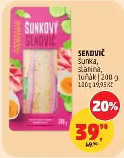 Penny Market Sendvič šunka, slanina, tuňák nabídka