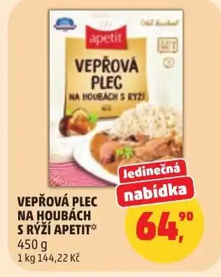 Penny Market Vepřová plec na houbách s rýží apetit nabídka