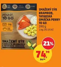 Penny Market Smažený sýr brambor, tatarská omáčka penny to go nabídka