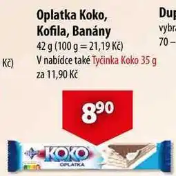 CBA Oplatka Koko, Kofila, Banány nabídka