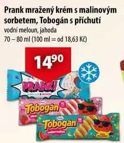 CBA Prank mražený krém s malinovým sorbetem, Tobogán s příchutí nabídka