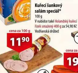 CBA Kuřecí šunkový salám speciál nabídka