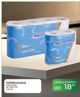 Tamda Foods Soft&Exclusive toaletni papir 4ks - 8ks/14m nabídka