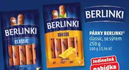 Penny Market Párky berlinki classic, se sýrem nabídka