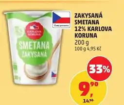Penny Market Zakysaná smetana 12% karlova koruna nabídka