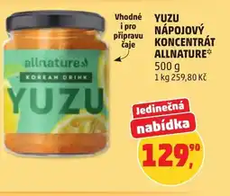 Penny Market Yuzu nápojový koncentrát allnature nabídka