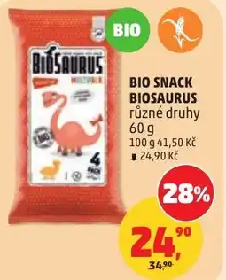 Penny Market Bio snack biosaurus nabídka