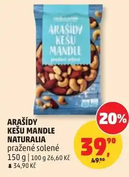 Penny Market Arašídy kešu mandle naturalia nabídka
