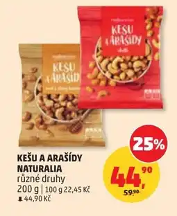 Penny Market Kešu a arašídy naturalia nabídka