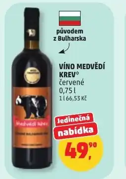 Penny Market Víno medvědí krev nabídka