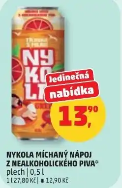 Penny Market Nykola míchaný nápoj z nealkoholického piva nabídka