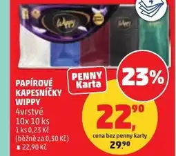 Penny Market Papírové kapesníčky wippy nabídka