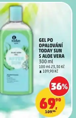 Penny Market Gel po opalování today sun s aloe vera nabídka