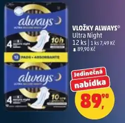 Penny Market Vložky always nabídka
