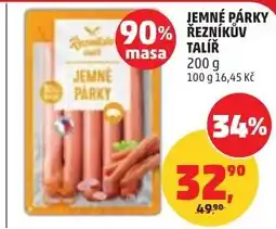 Penny Market Jemné párky řezníkův talíř nabídka