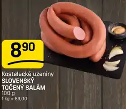 Flop Kostelecké uzeniny slovenský točený salám nabídka