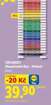 Lidl CRELANDO Oboustranné fixy – 24 kusů nabídka