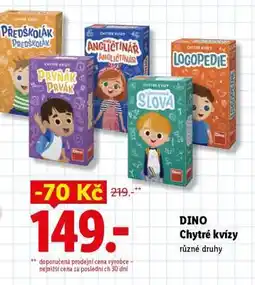 Lidl Dino Chytré kvízy nabídka